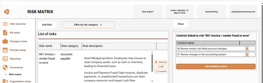 Risk management module